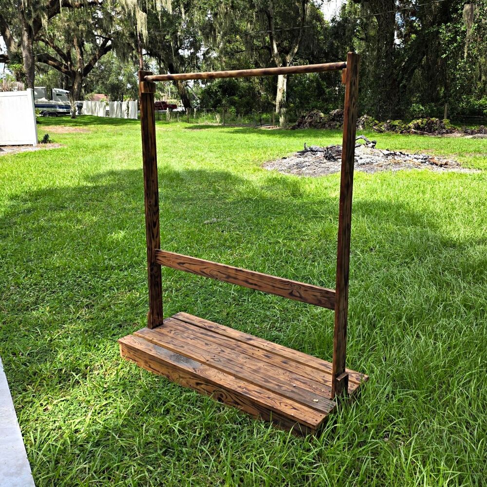 Wood Brown Outdoor Garden/Patio plant hanger Closet Game Vertical Frame 48x24x54